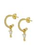 Aretes dorados zirconias