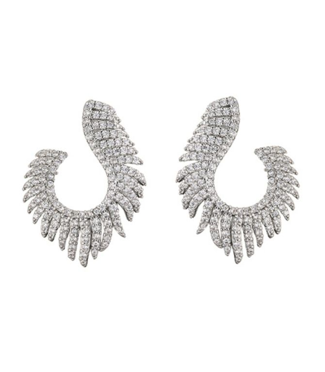 Aretes zirconias plata