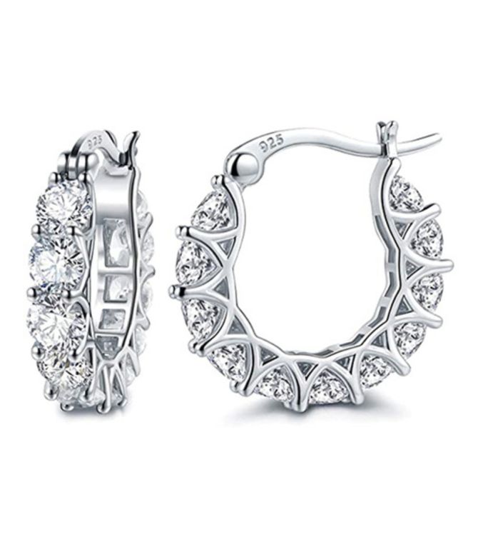 Aretes silver zirconias