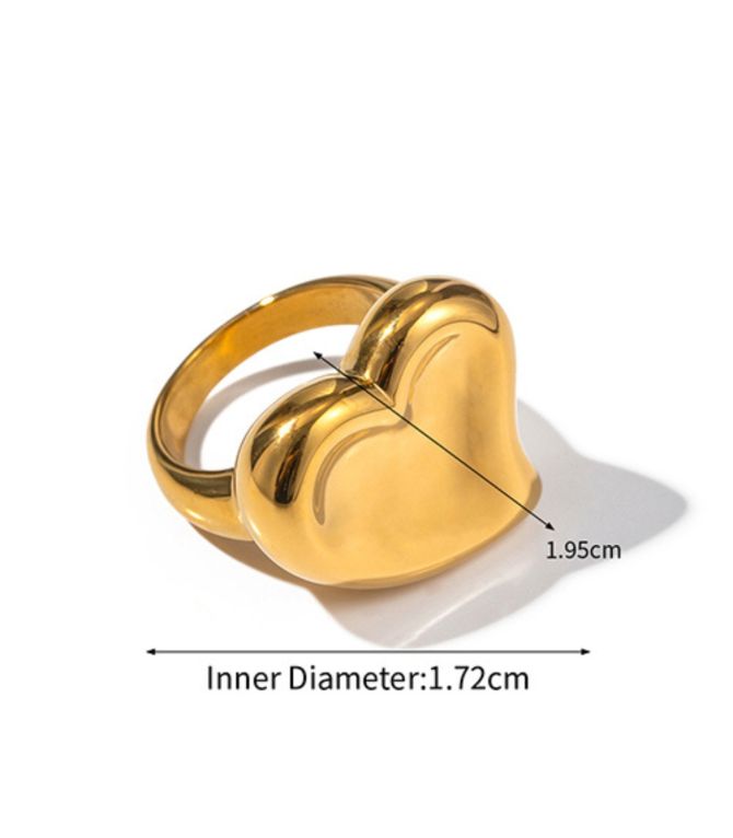 Anillo corazón gold 8