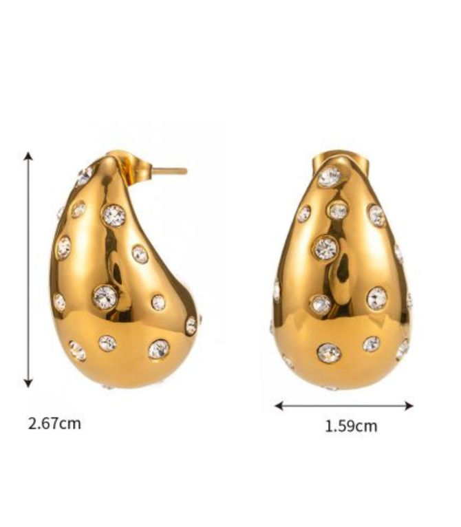 Aretes drop stud zirc