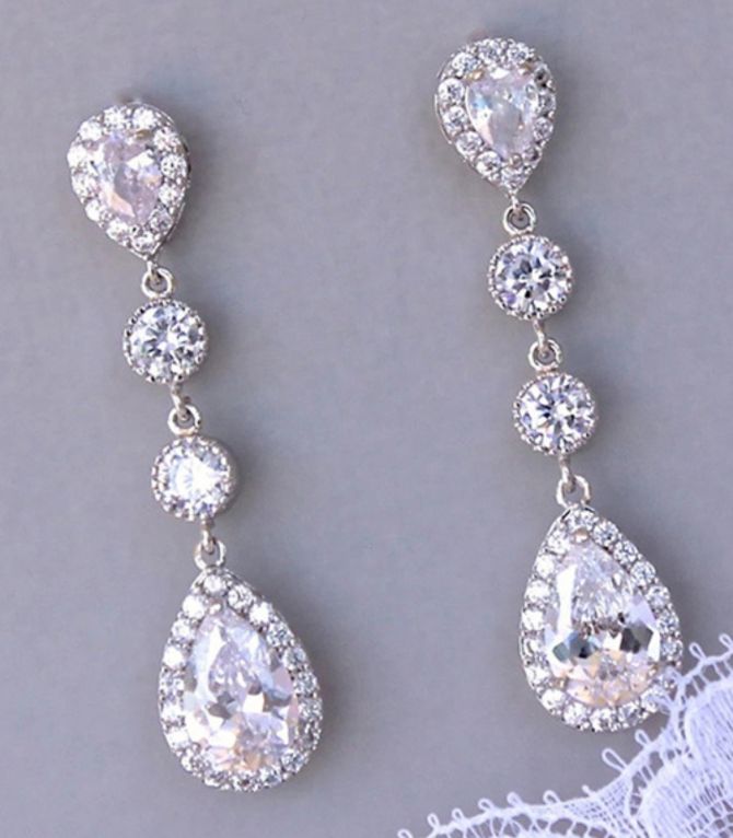 Aretes silver copper drop