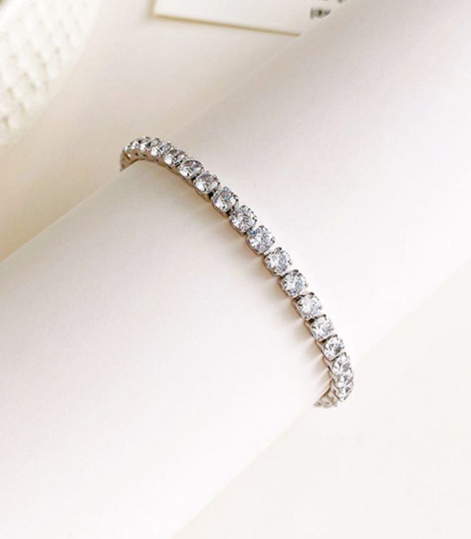 Brazalete plata zirconias