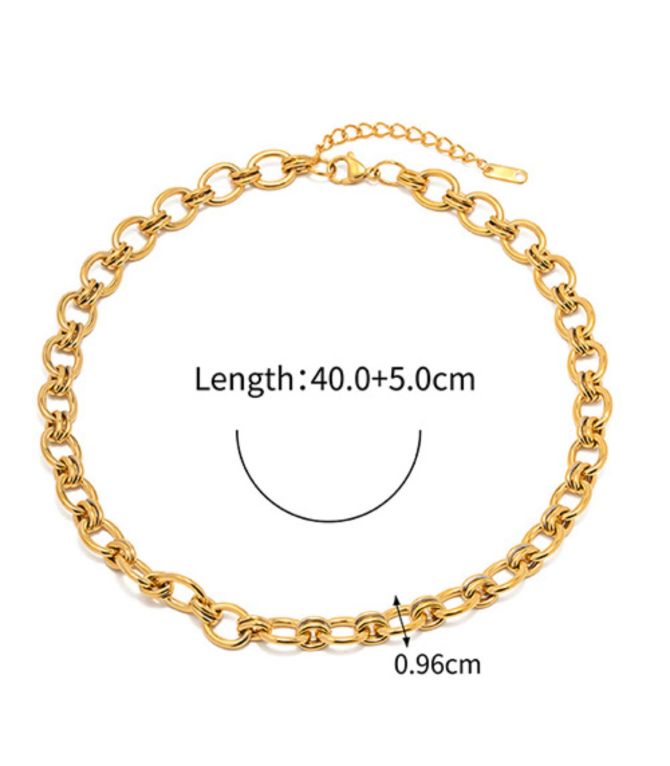 Collar gold plated chain