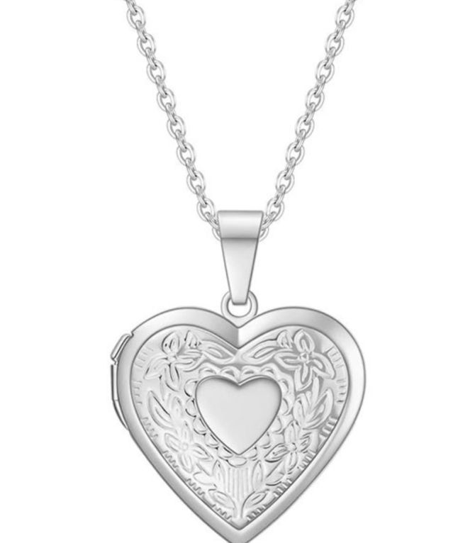 Collar corazón plata