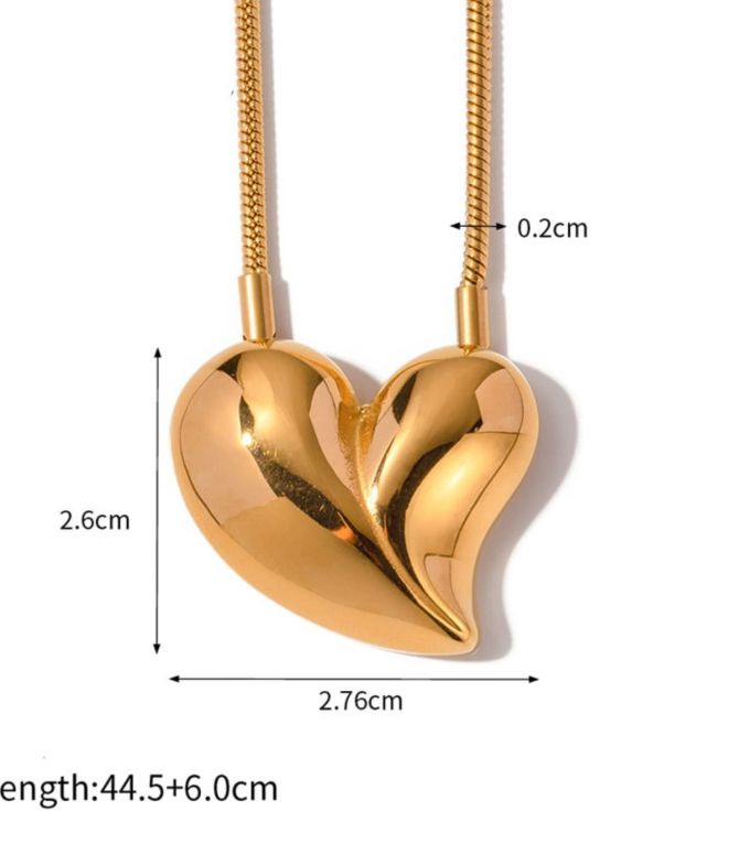 Collar gold heart love