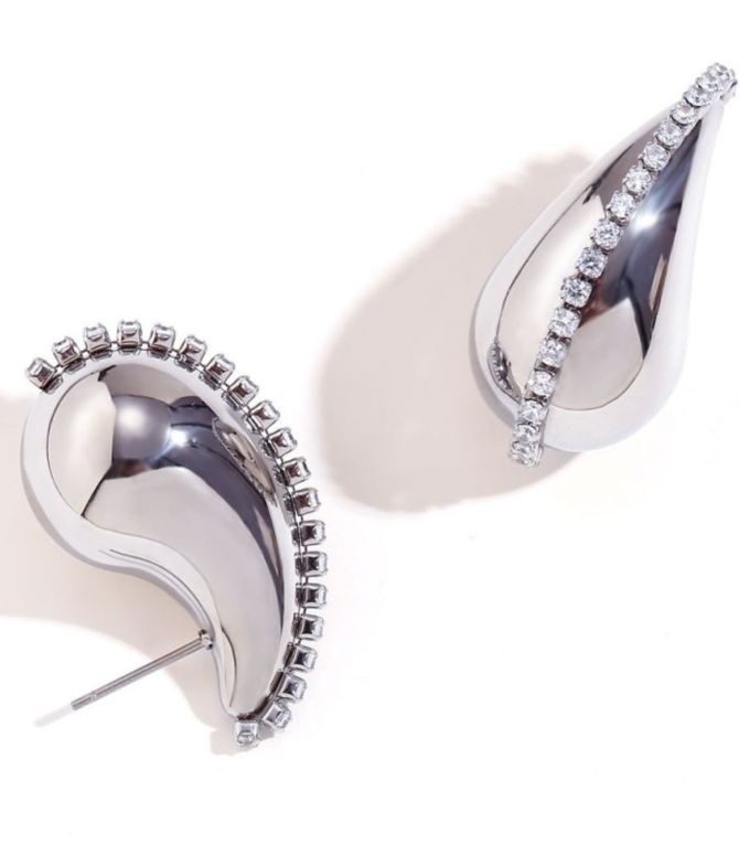 Aretes silver drop stud