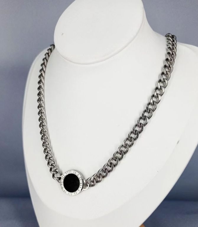 Collar silver round