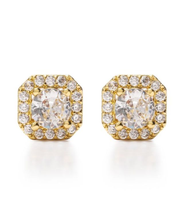 Aretes gold square