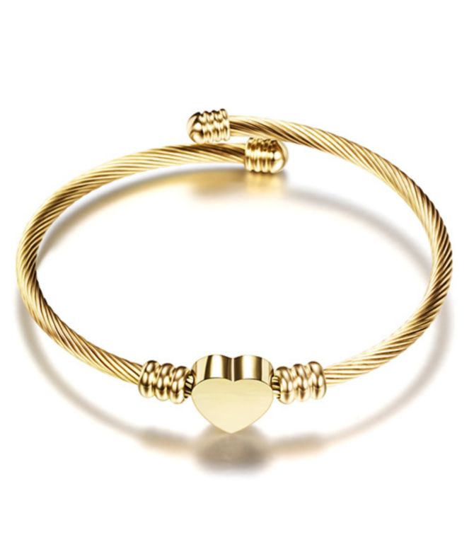 Brazalete dorado trenzado