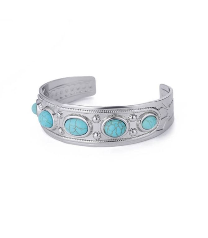 Brazalete oval turquesa