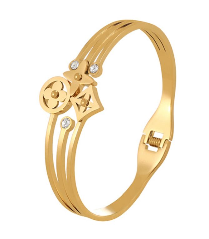 Brazalete zirconium flower