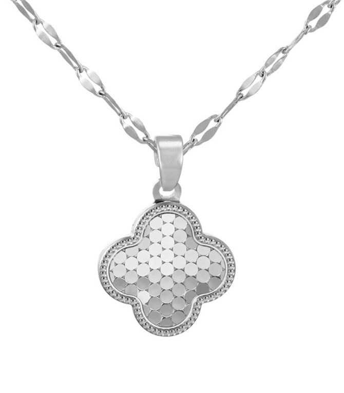 Collar plata clover