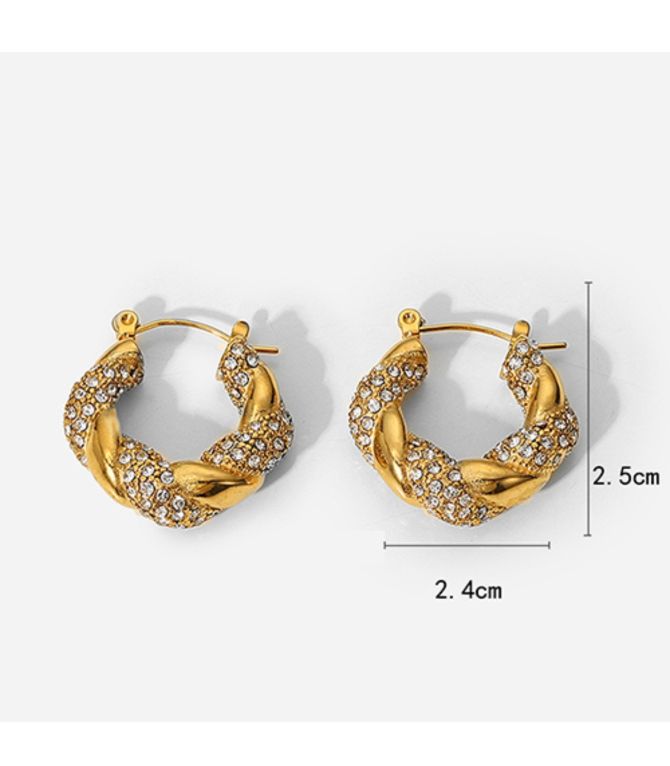 Aretes gold twist round