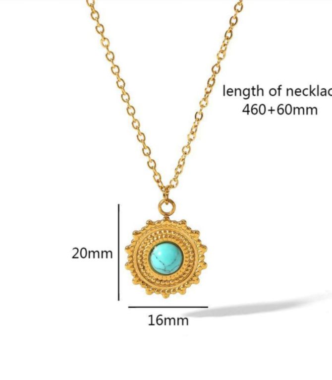 Collar turquoise medallion