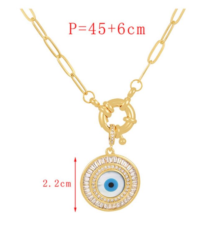 Collar shell round eye