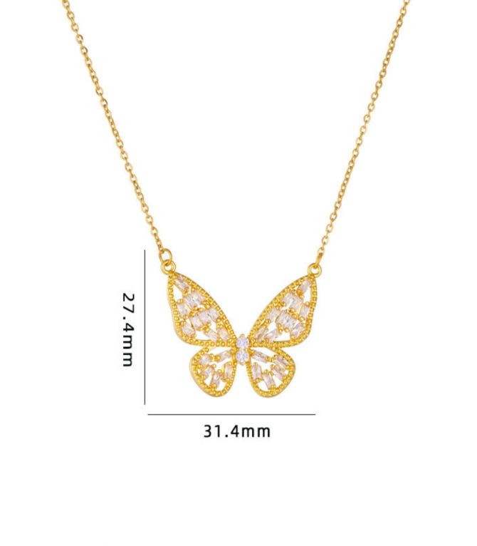 Collar gold butterfly