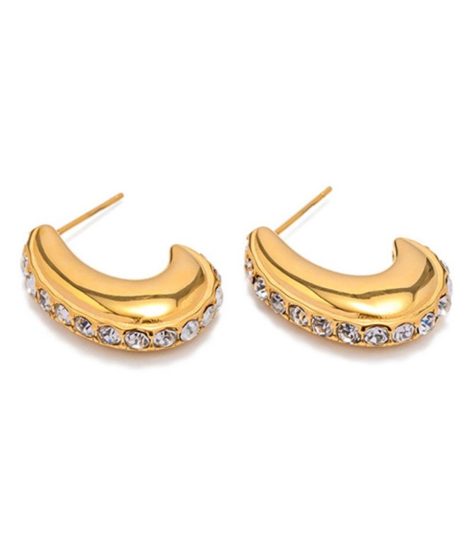 Aretes gold with diamonds