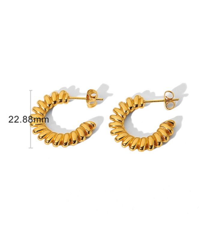 Aretes gold spiral