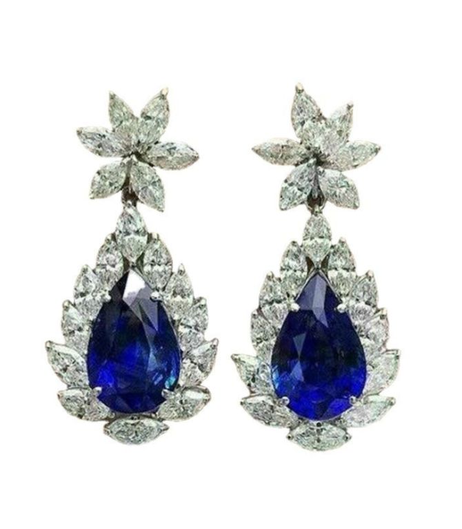 Aretes royal blue zirconium