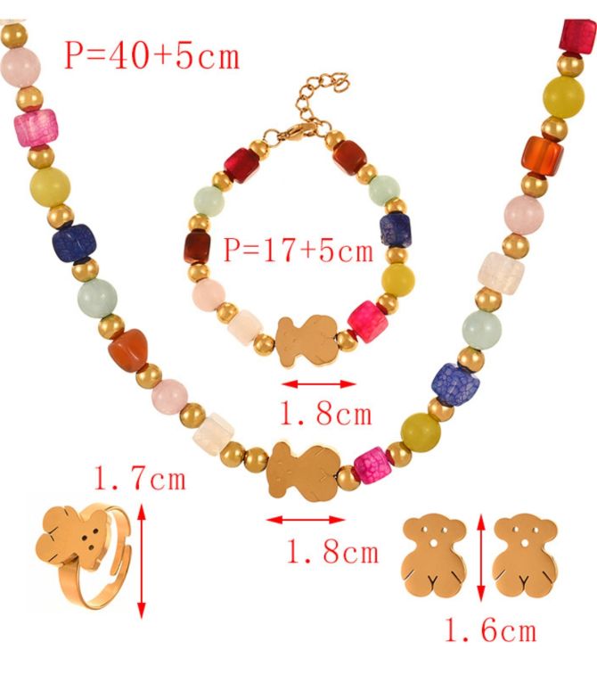 Set oso multicolor 5pzs