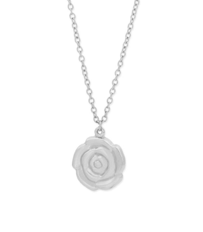 Collar silver steel rose