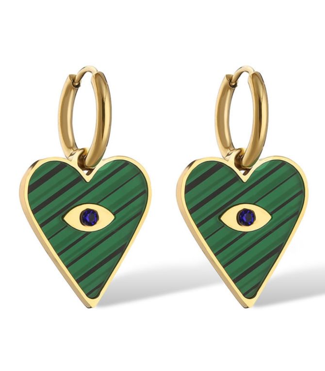 Aretes shell love eyes