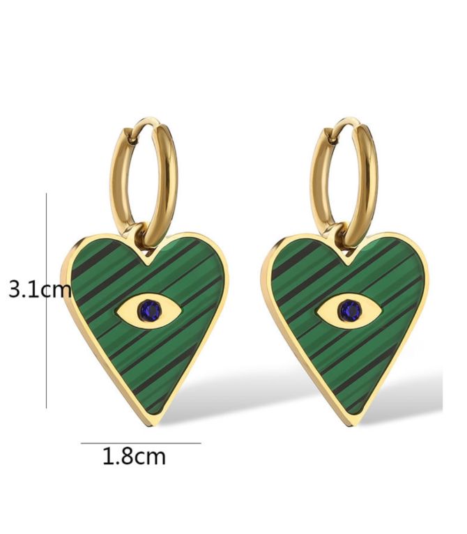 Aretes shell love eyes