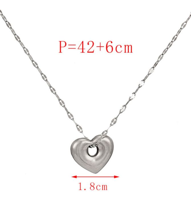 Collar corazón plata