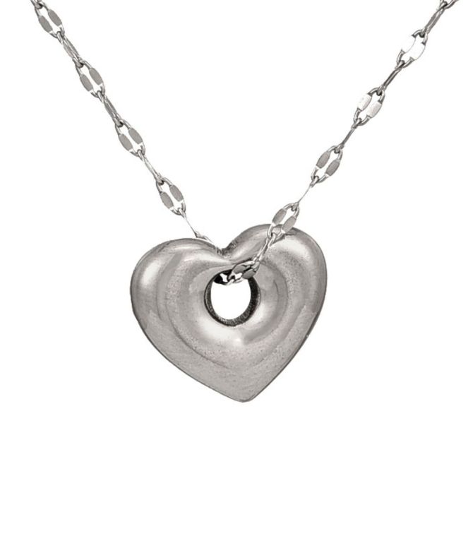 Collar corazón plata