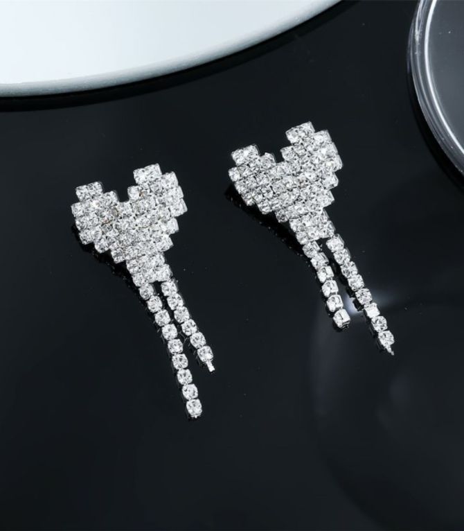 Aretes plata corazón