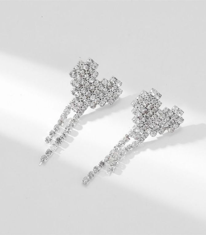 Aretes plata corazón