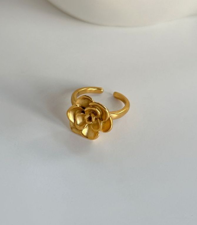 Anillo flor de acero 8