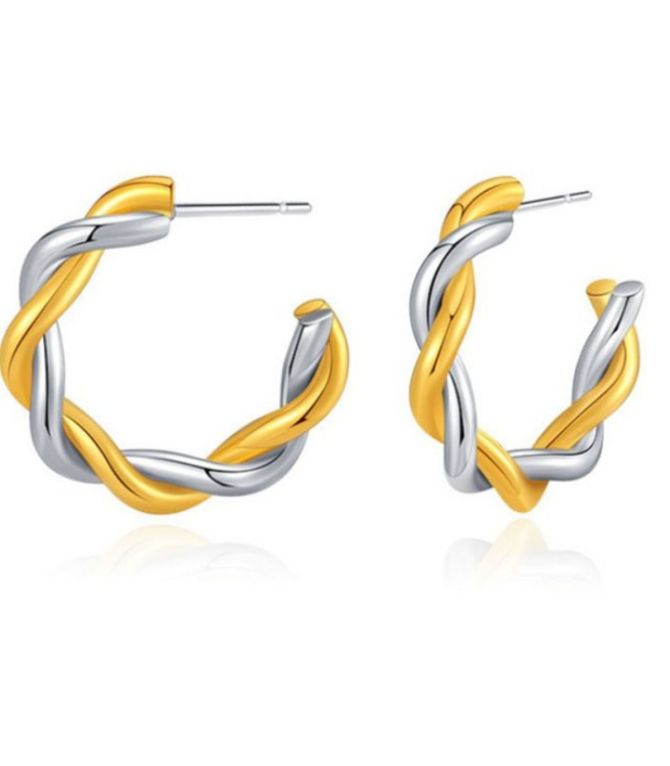 Aretes twisted bicolor