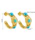 Aretes con turquesa