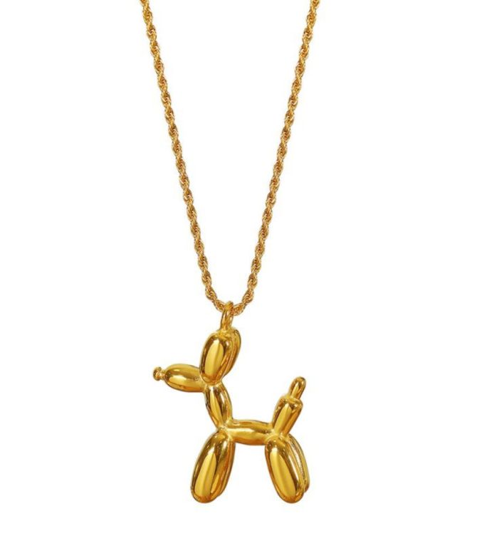 Collar gold balloon dog