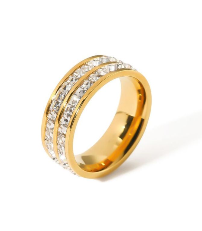 Anillo gold stainless 6