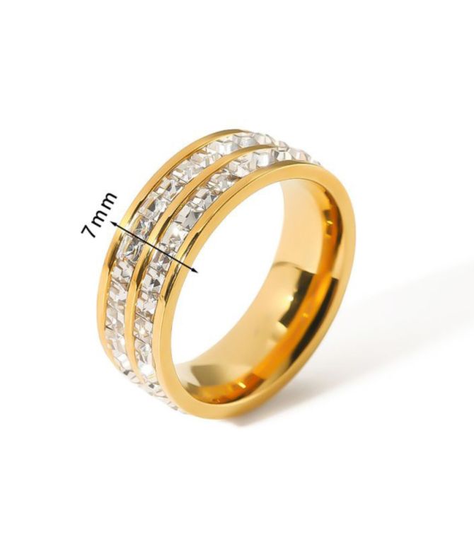 Anillo gold stainless 6