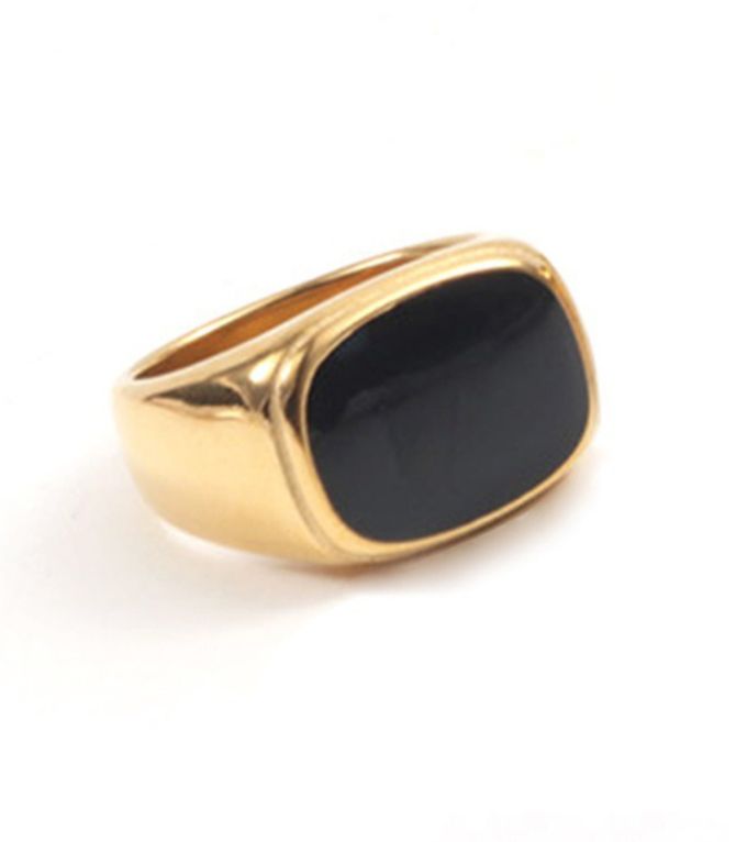 Anillo dorado y negro 5