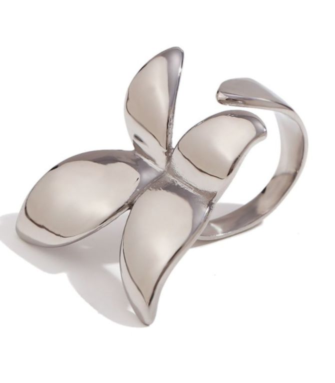 Anillo silver butterfly open