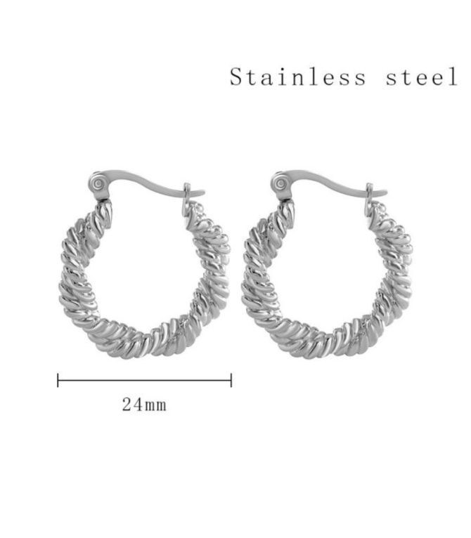 Aretes torcidos plata