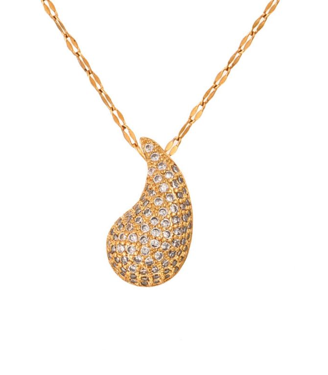 Collar gold zirconium drop