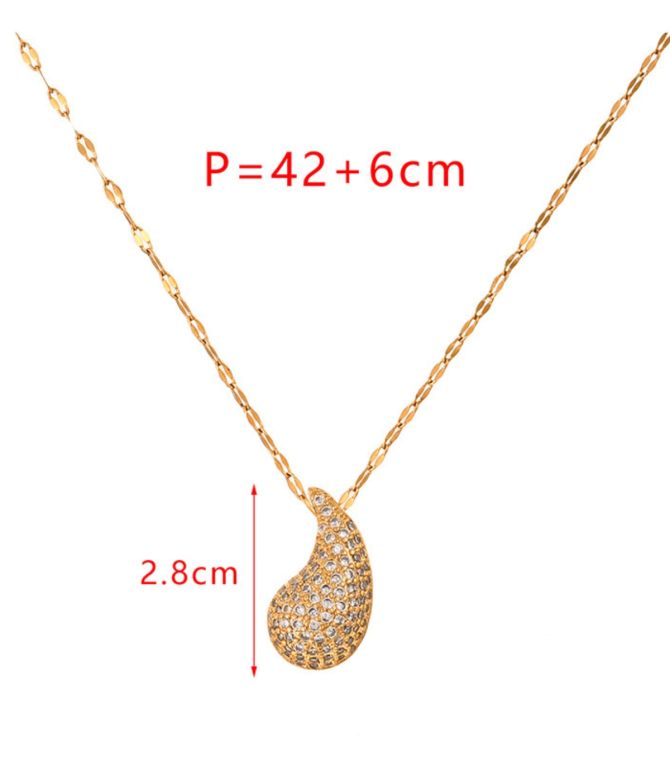 Collar gold zirconium drop