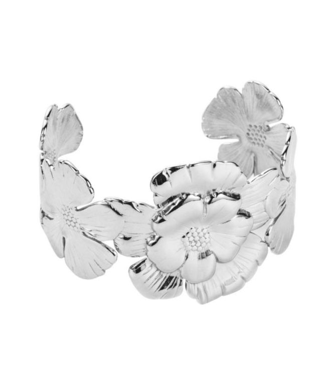 Brazalete silver flower