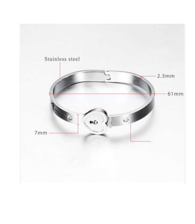 Brazalete y collar silver love lock