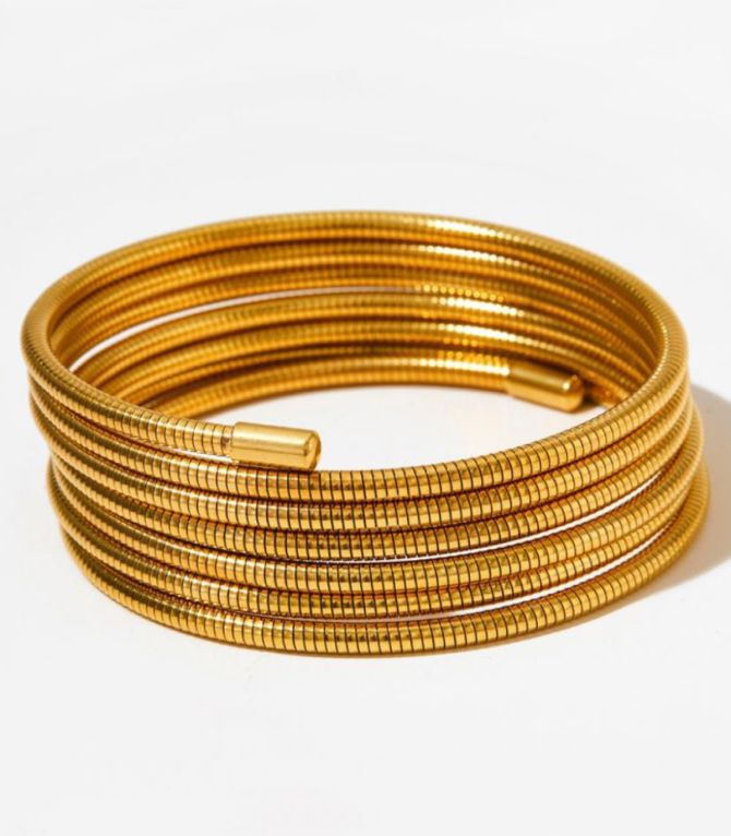 Brazalete multilayer dorado