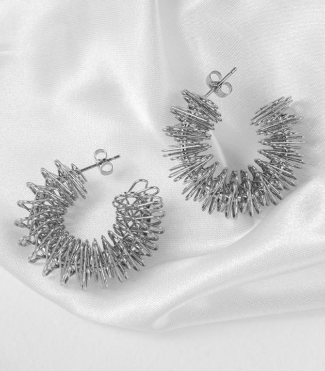 Aretes silver spring twist