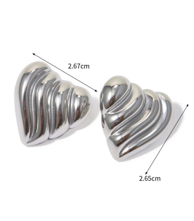 Aretes silver wave love