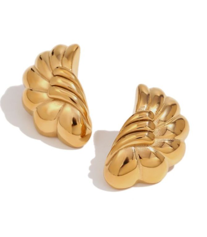 Aretes dorados wave