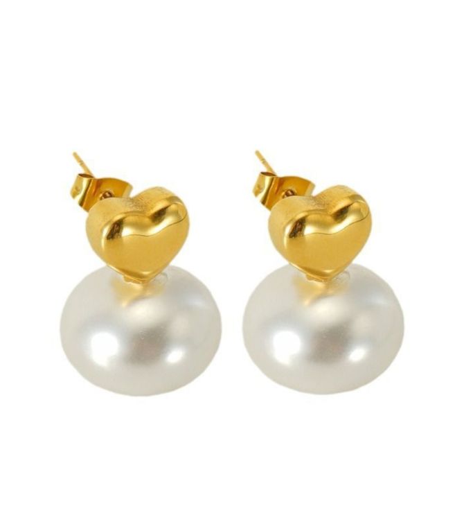 Aretes love pearl